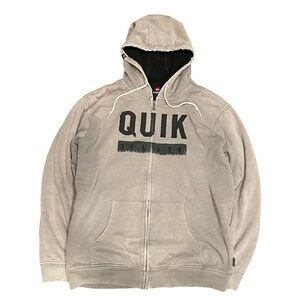 Y2K Quiksilver Logo Grunge Boxy Zip Up